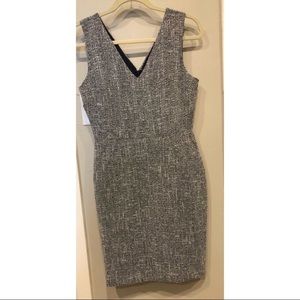 Navy and white tweed Banana Republic dress